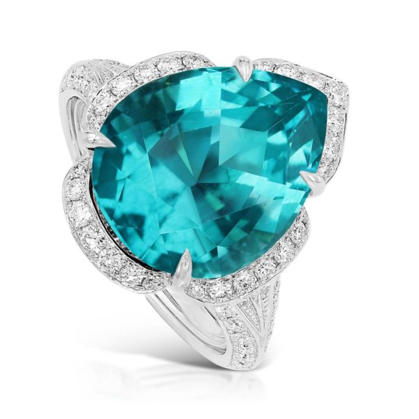 18ct Apatite Diamond Ring