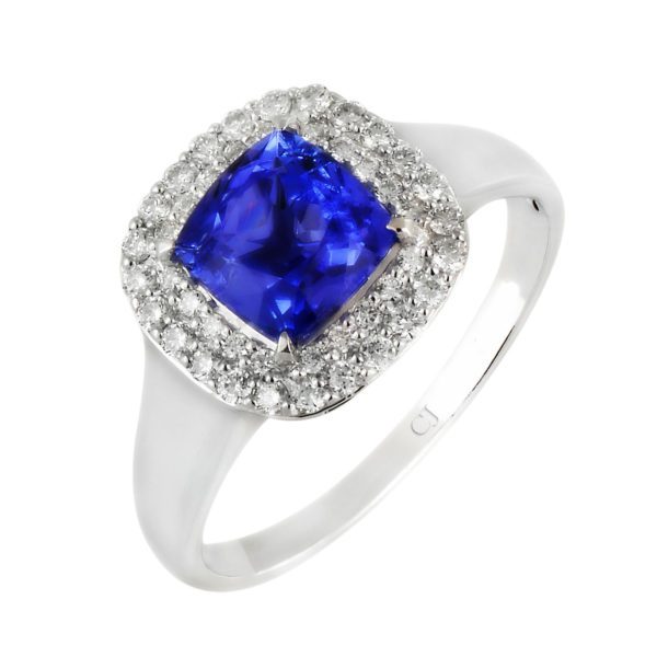 18ct Tanzanite Diamond Ring